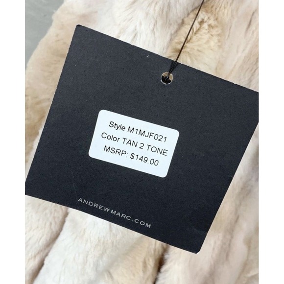 Andrew Marc New York Cream Faux Fur Jacket NWT - Picture 9 of 9